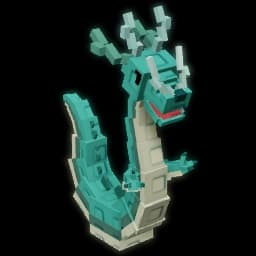 Mystical water dragon with flowing whiskers
